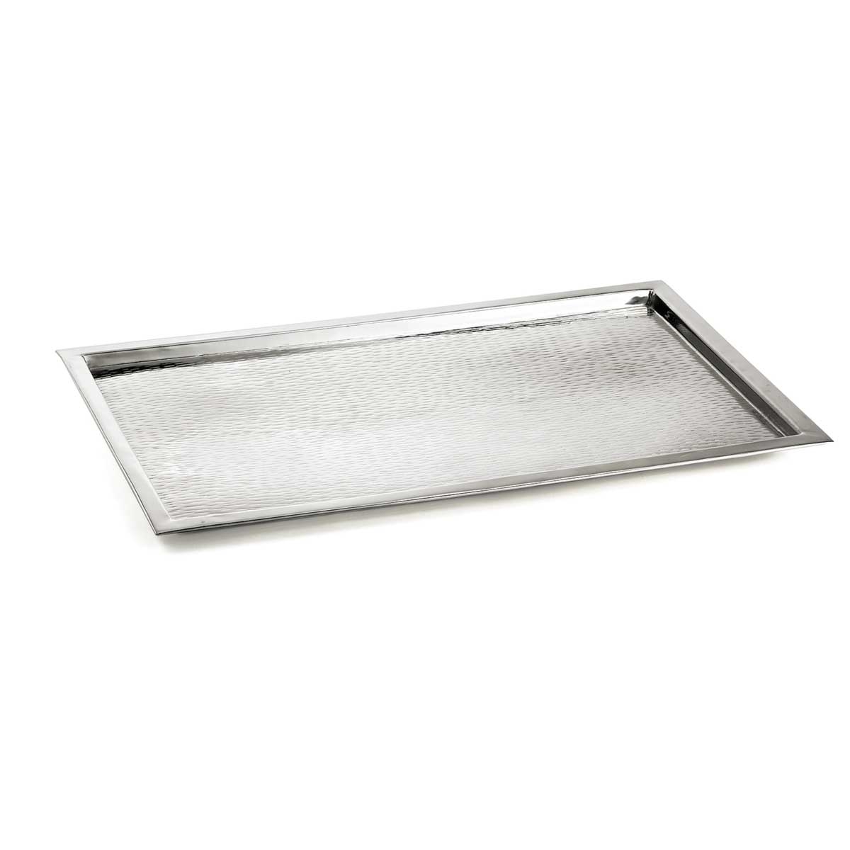Tablecraft Remington Collection Rice Pattern 18-8 Stainless Steel Rectangular Tray, 23.25 x 15 x 1 inch