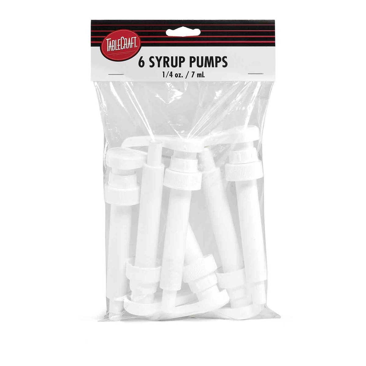 Tablecraft 11 inch Dip Tube Economy Syrup Pump, 0.25 Ounce -- 6 per case
