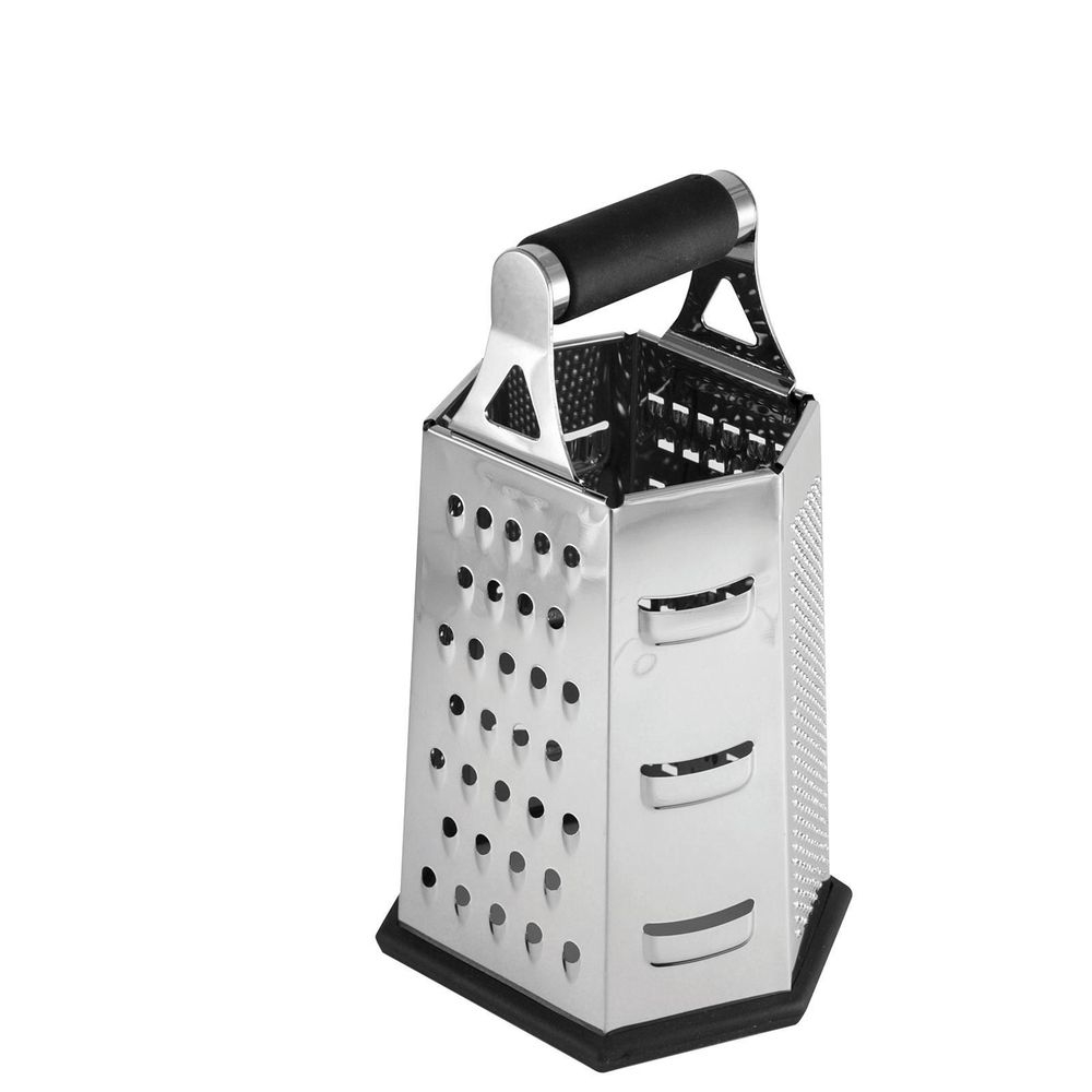 Tablecraft Stainless Steel 6 Sided Grater, 5.625 x 4.625 x 9.375 inch -- 6 per case