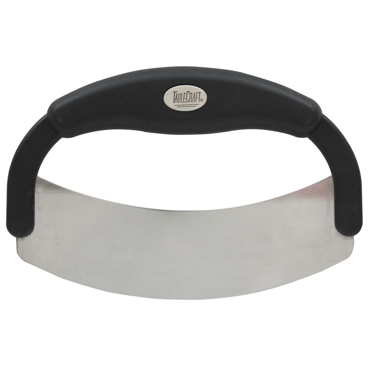 Tablecraft 18/8 Stainless Steel Single Blade Mezzaluna with Polypropylene Handle -- 6 per case.