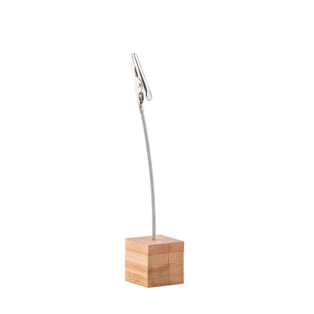 Tablecraft Square Bamboo Metal Number Clip, 5 inch -- 12 per case