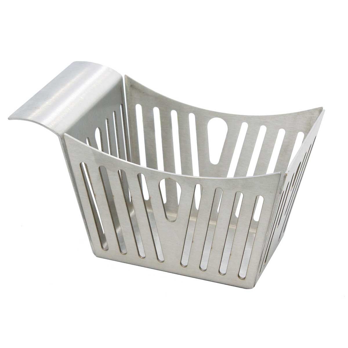 Tablecraft Stainless Steel Stamped Pinstriped Basket, 5.375 x 3.375 x 3.125 inch