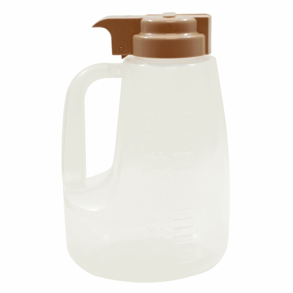 Tablecraft Clarified Polypropylene with Beige ABS Top Option Condiment Dispenser, 64 Ounce -- 6 per case.