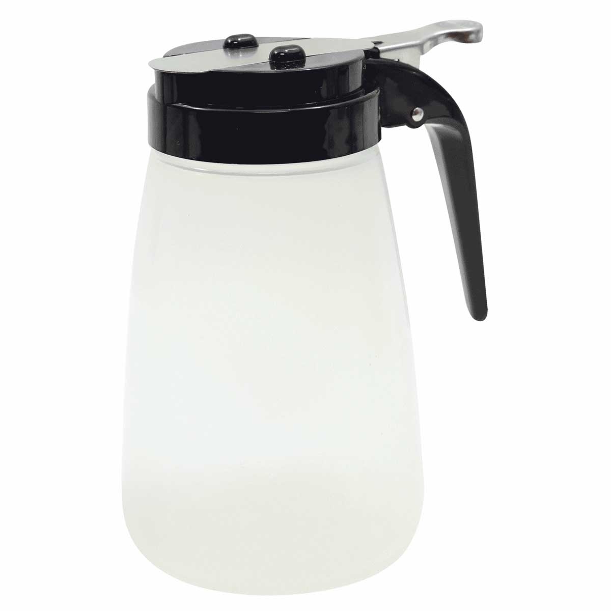 Tablecraft Modern Polypropylene Syrup Dispenser with Black ABS Top, 10 Ounce -- 12 per case
