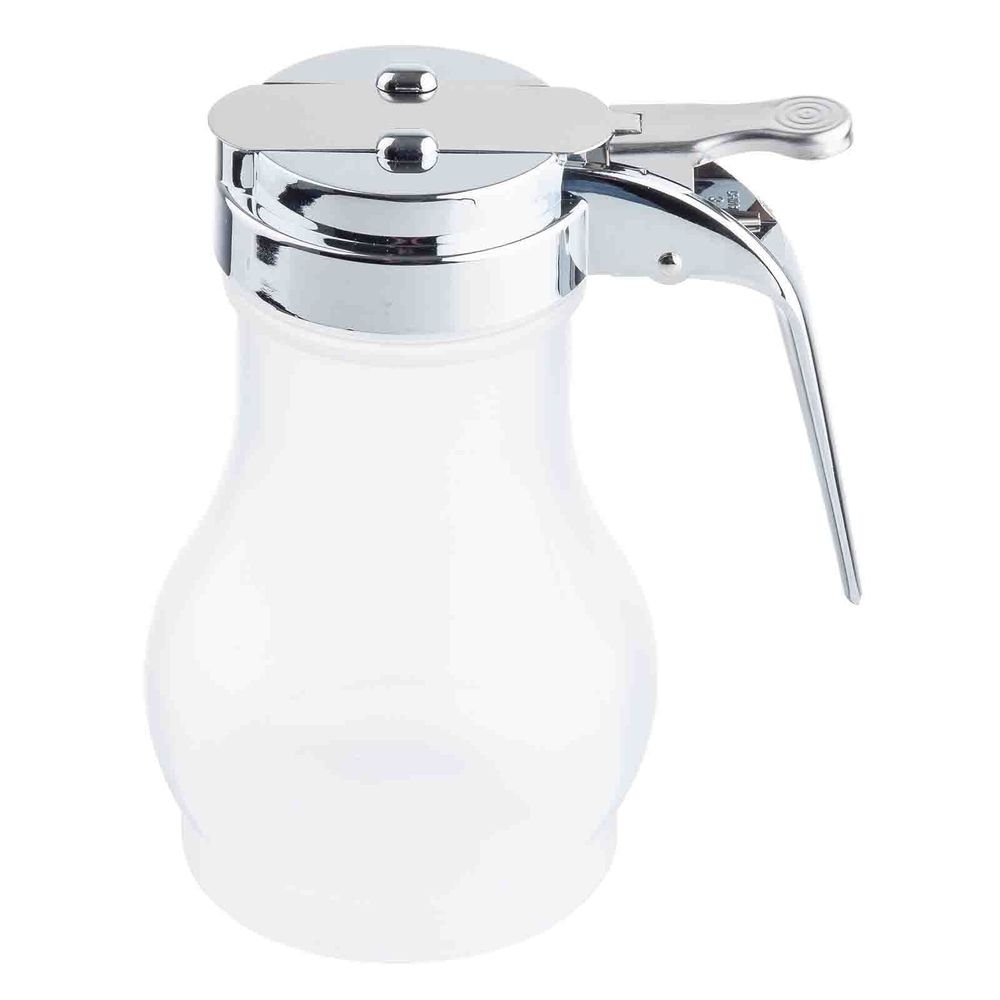 Tablecraft Polypropylene Teardrop Syrup Dispenser with Chrome Plated ABS Top, 10 Ounce Capacity -- 12 per case