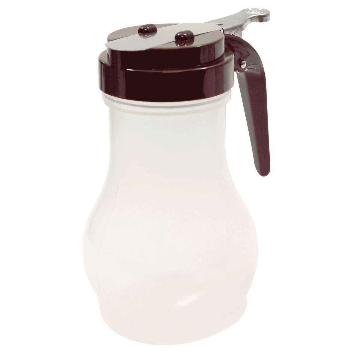 Tablecraft Polypropylene Teardrop Syrup Dispenser with Brown ABS Top, 10 Ounce -- 12 per case