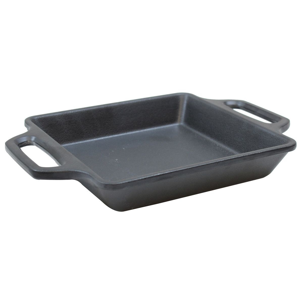 Tablecraft Square Cast Iron Finish Melamine Skillet, 8.5 x 8.5 x 1.37 inch