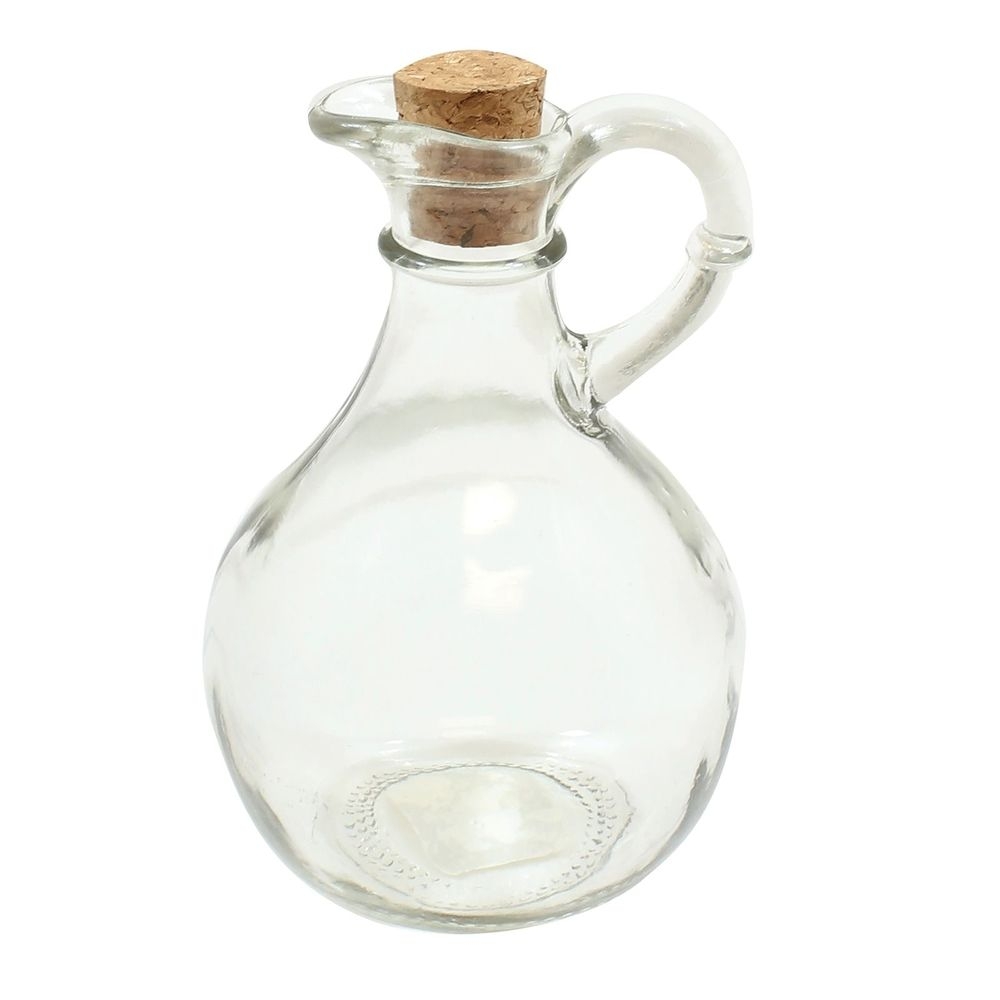 Tablecraft Clear Glass Olive Oil Bottle with Cork, 11 Ounce Capacity -- 6 per case