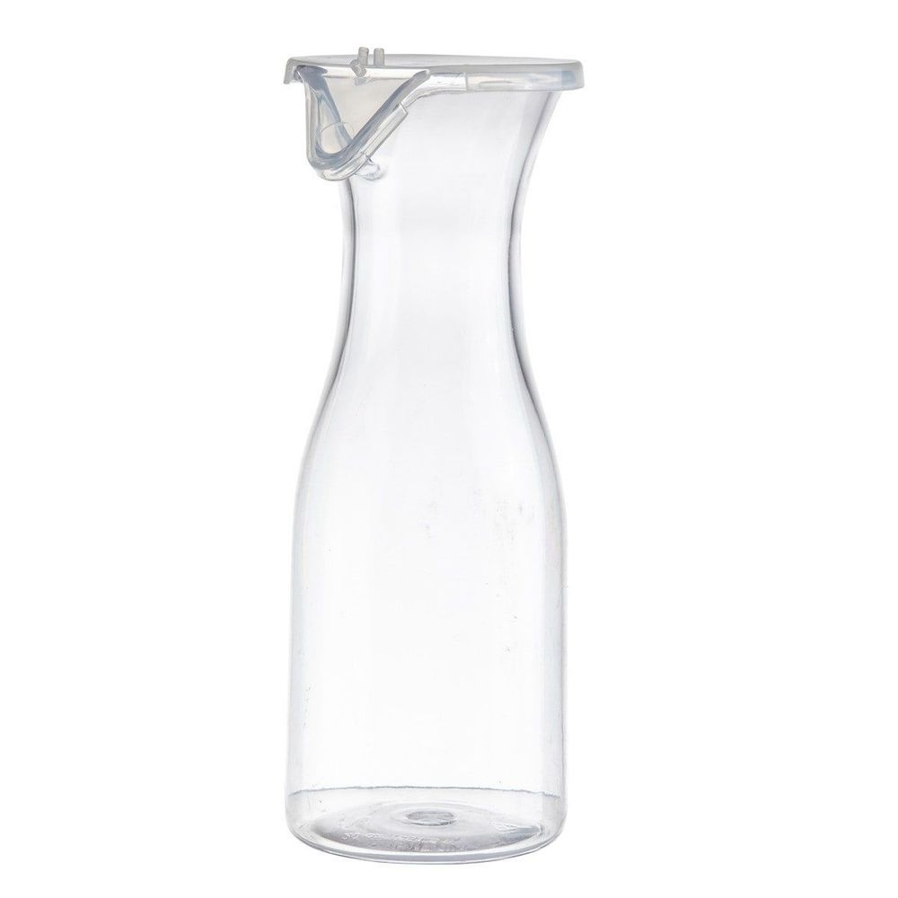 Tablecraft Clear Polycarbonate Carafe with Polypropylene Lid, 19 Ounce Capacity
