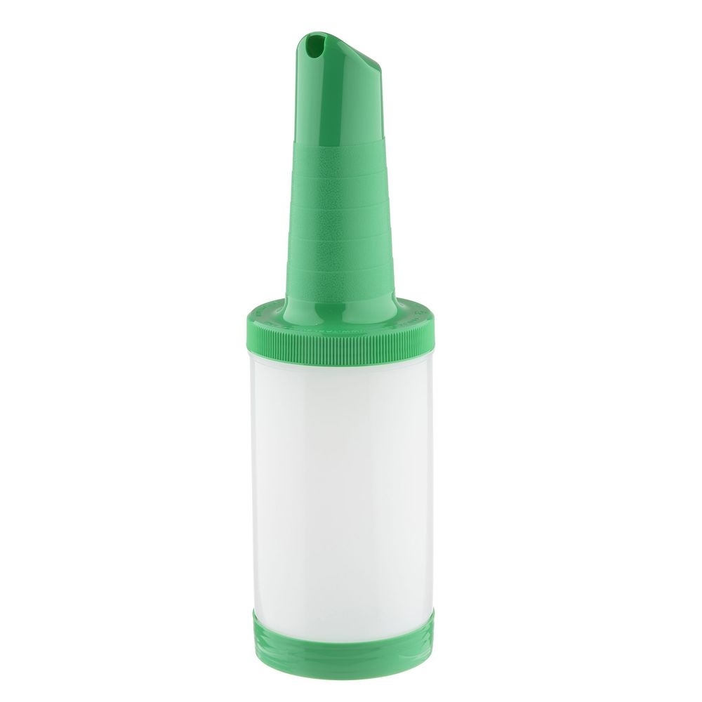 Tablecraft High Density Polyethylene Complete 1 Quart Green One-Piece PourMaster, 3.6875 x 3.6875 x 12.5 inch -- 12 per case
