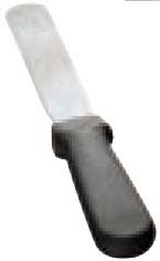 Tablecraft Stainless Steel Icing Spatula with Black Polypropylene Handle, 6 inch