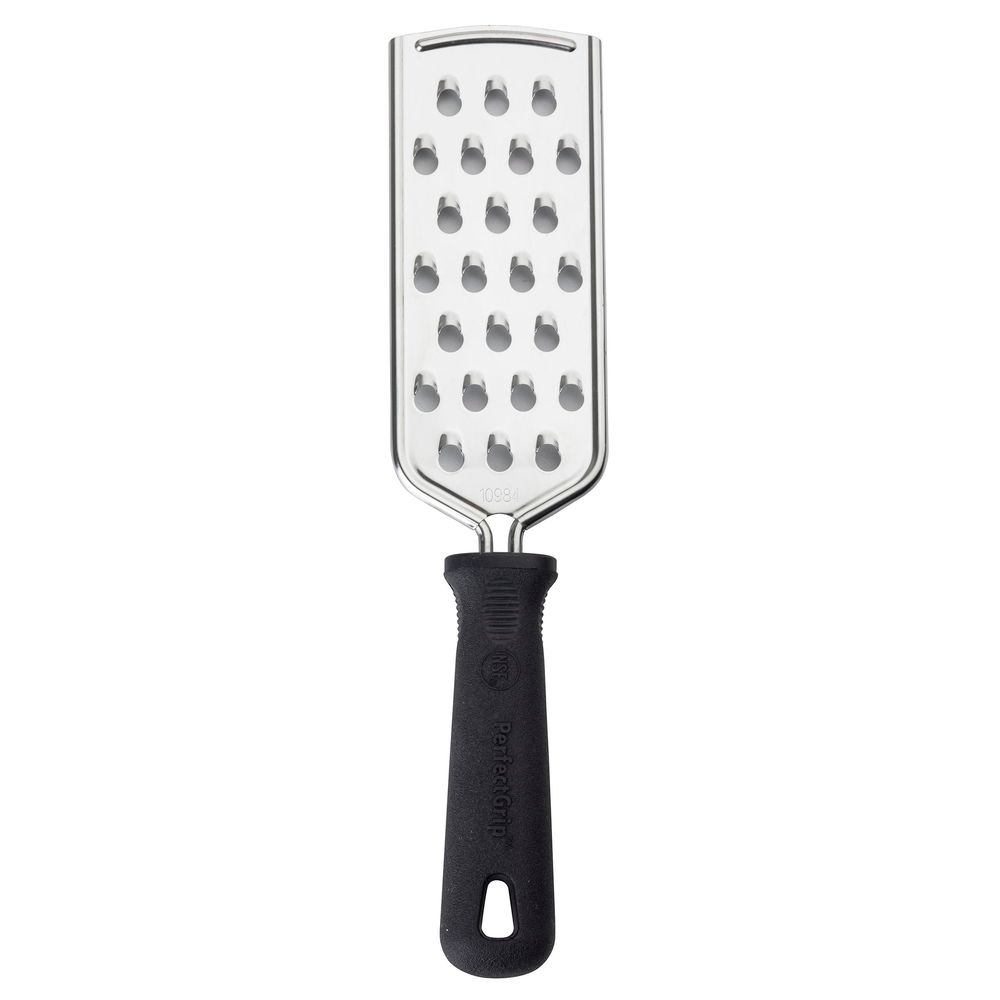 Tablecraft PerfectGrip 18-0 Stainless Steel Grater with Large Holes, 2.25 x 1 x 9.5 inch -- 12 per case