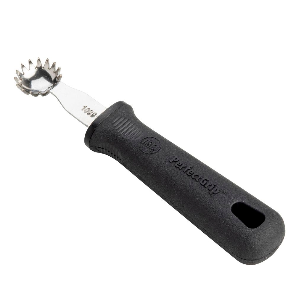 Tablecraft PerfectGrip 420 Stainless Steel Tomato Stem Corer, 1.125 x 1 x 6.375 inch -- 12 per case