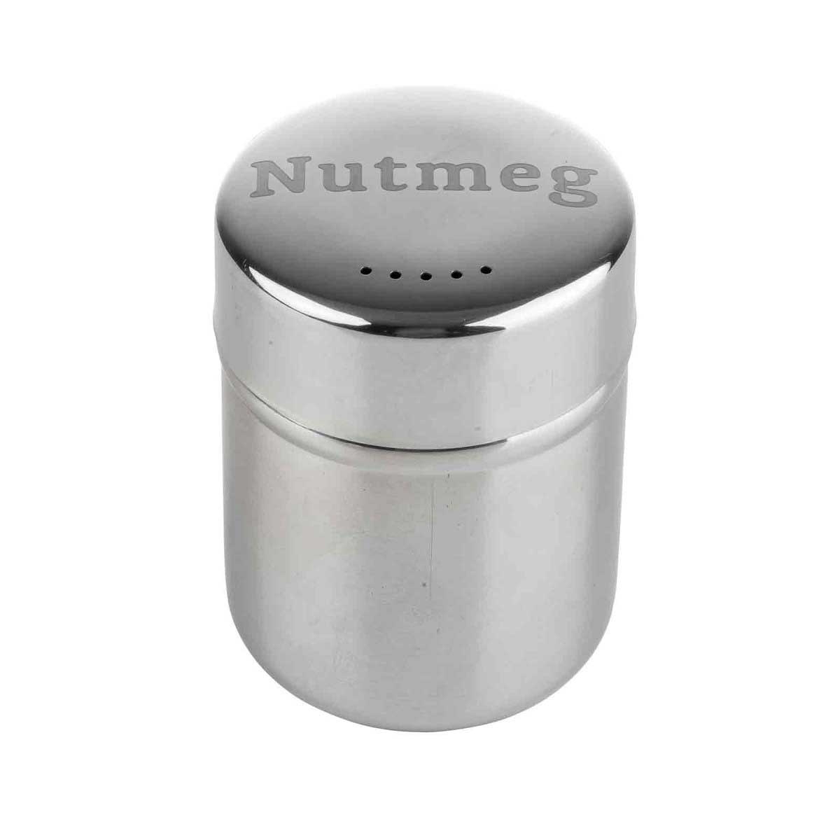 Tablecraft Stainless Steel Nutmeg Shaker with Storage Cap, 6 Ounce Capacity