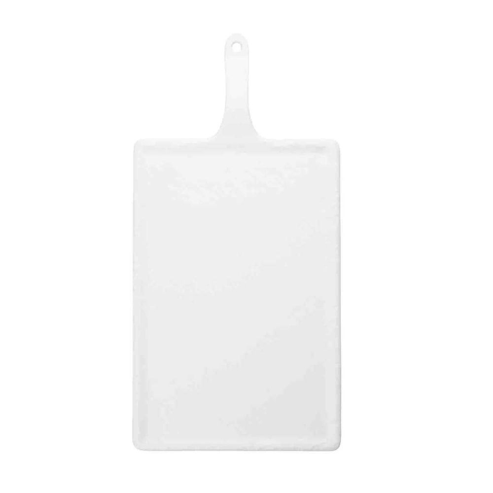 Tablecraft Frostone Slate Collection Large Melamine White Rectangular Serving Paddle with Handle, 20.5 x 8 x 0.875 inch