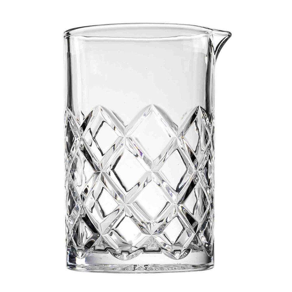 Tablecraft Waverly Collection Glass Diamond Cut Clear Mixing Glass, 20 Ounce Capacity -- 6 per case