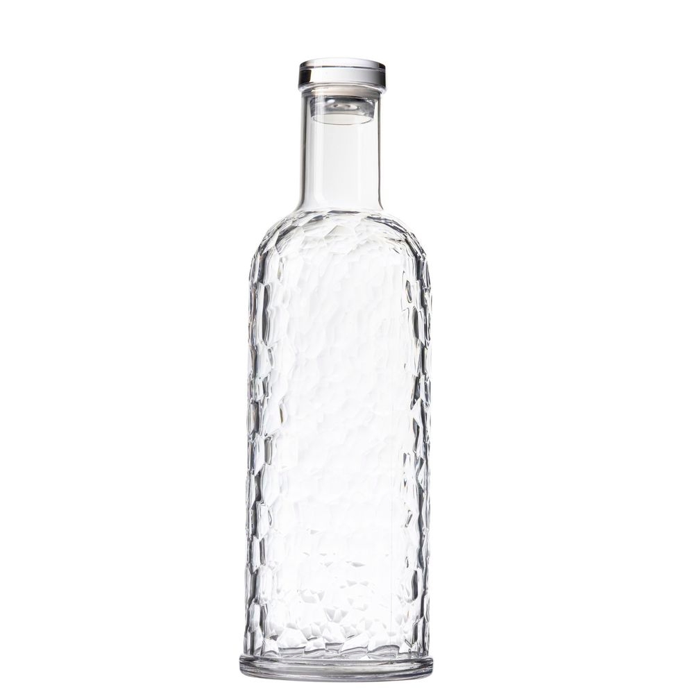 Tablecraft Styrene Acrylonitrile Clear Honeycomb Carafe with Lid, 34 Ounce Capacity