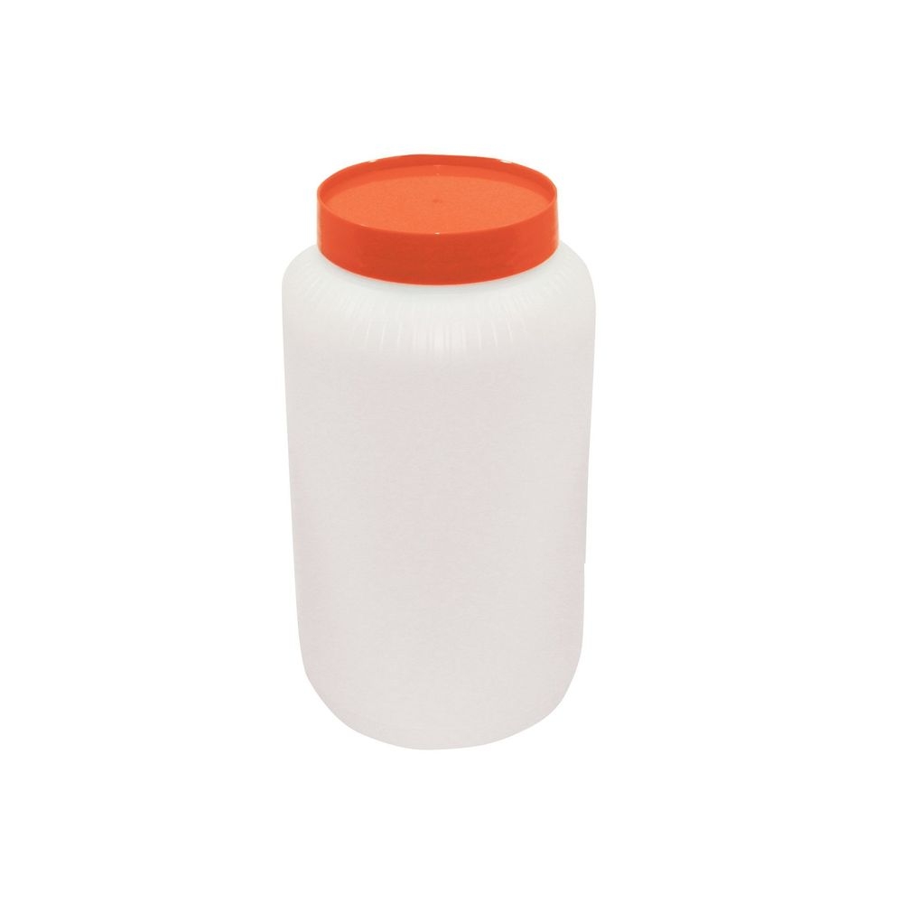 Tablecraft PourMaster High Density Polyethylene Orange 0.5 Gallon Backup Mix Bottle, 4.875 x 4.875 x 8.75 inch -- 6 per case