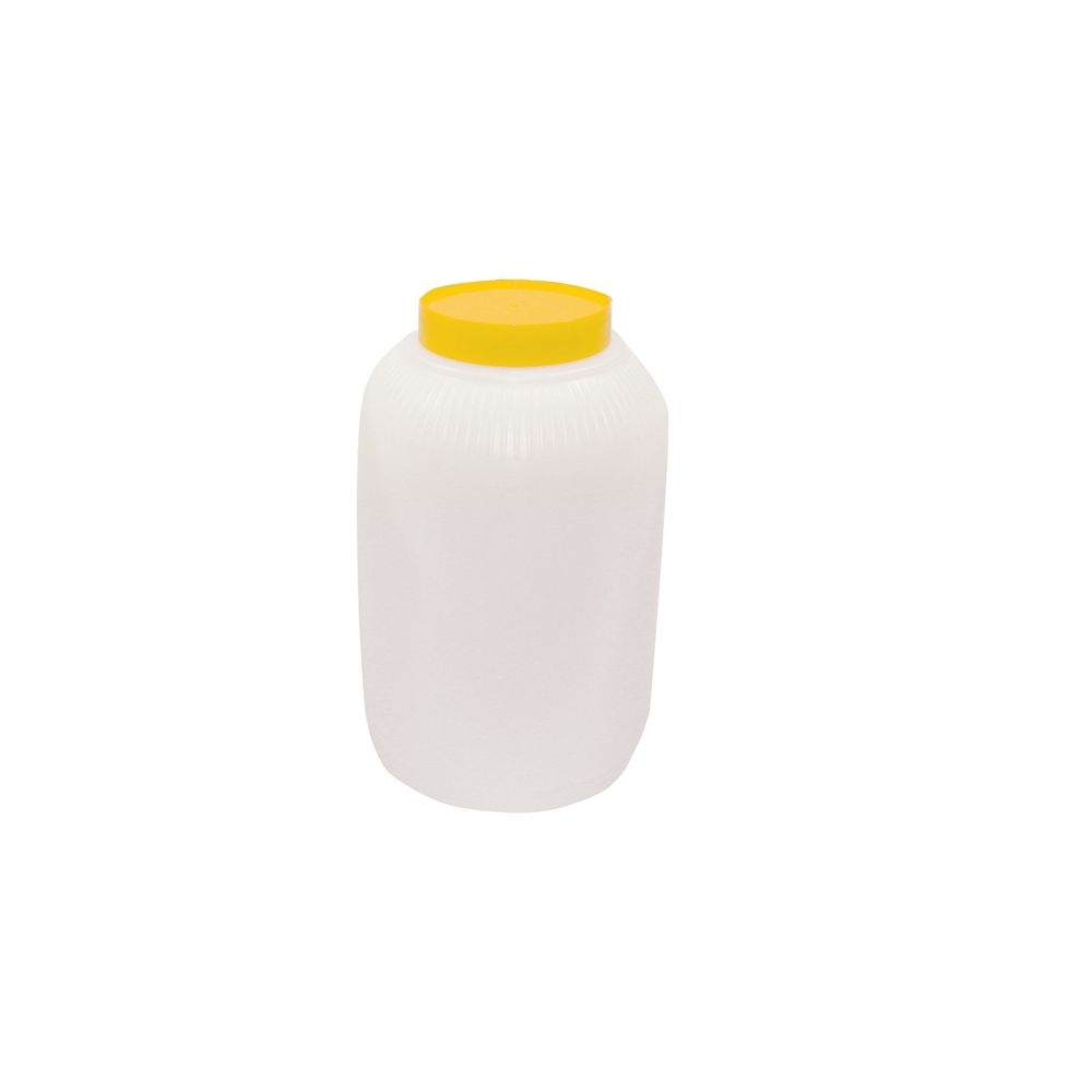 Tablecraft PourMaster High Density Polyethylene Yellow 1 Gallon Backup Mix Bottle, 6 x 6 x 10 inch -- 6 per case
