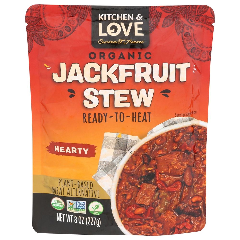 Kitchen and Love Organic Ready to Heat Hearty Jackfruit Stew Meal, 8 Ounce -- 6 per case