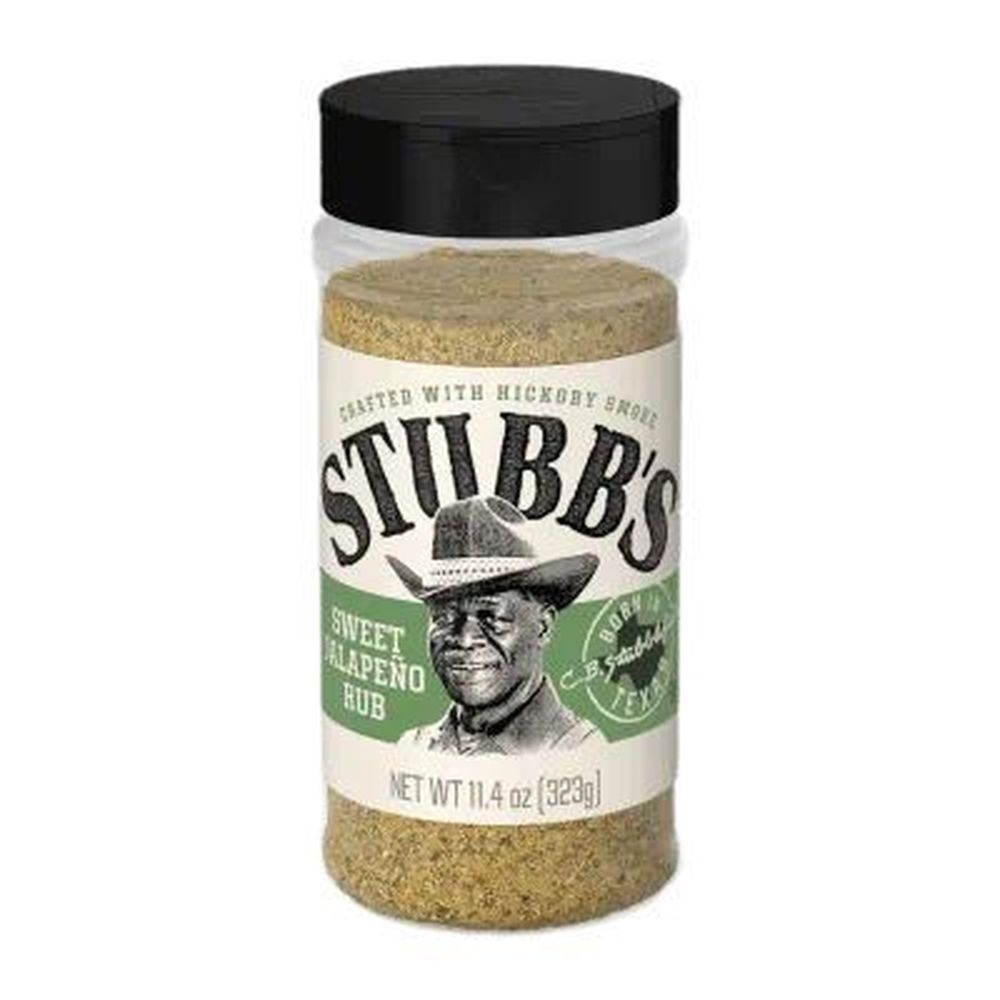 Stubbs Sweet Jalapeno Rub, 11.4 Ounce -- 6 per case
