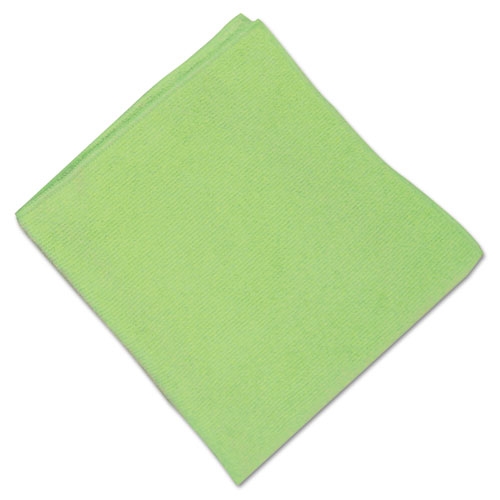 Boardwalk Green Microfiber Cleaning Cloth, 16 x 16 inch -- 12 per case