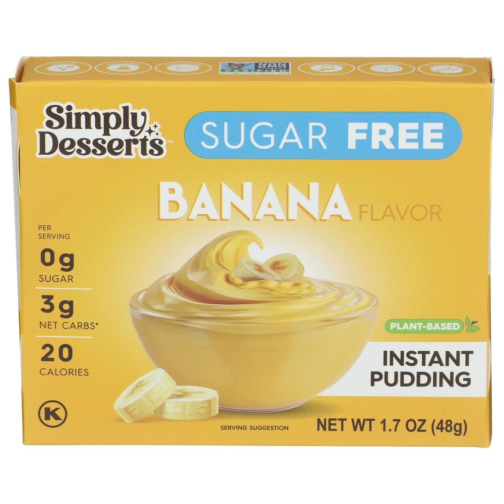 Simply Desserts Sugar Free Banana Flavor Instant Pudding, 1.7 Ounce -- 6 per case