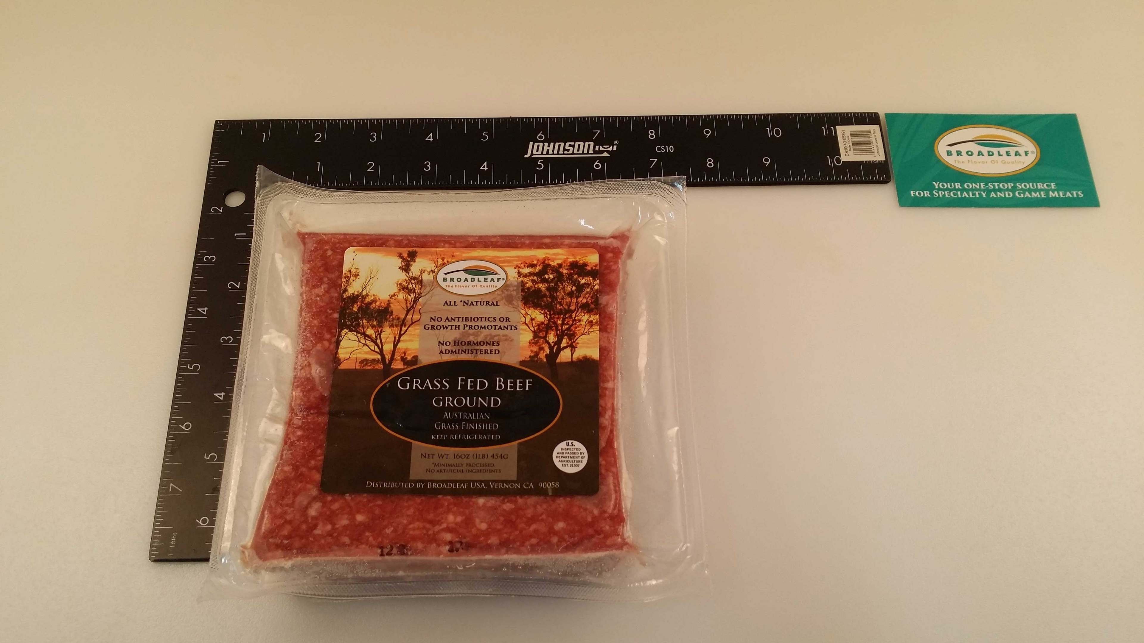 Broadleaf Grass Fed Beef Ground, 16 Ounce -- 10 per case.