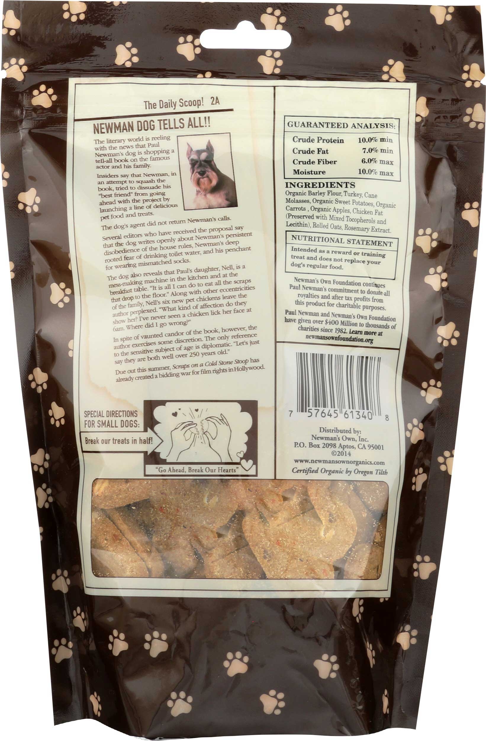 Newman's Own Organics Turkey And Sweet Potato Dog Treats, 10 Ounce -- 6 Per Case