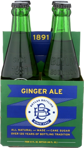 Boylan Cane Sugar Ginger Ale Soda, 4 count per pack -- 6 per case