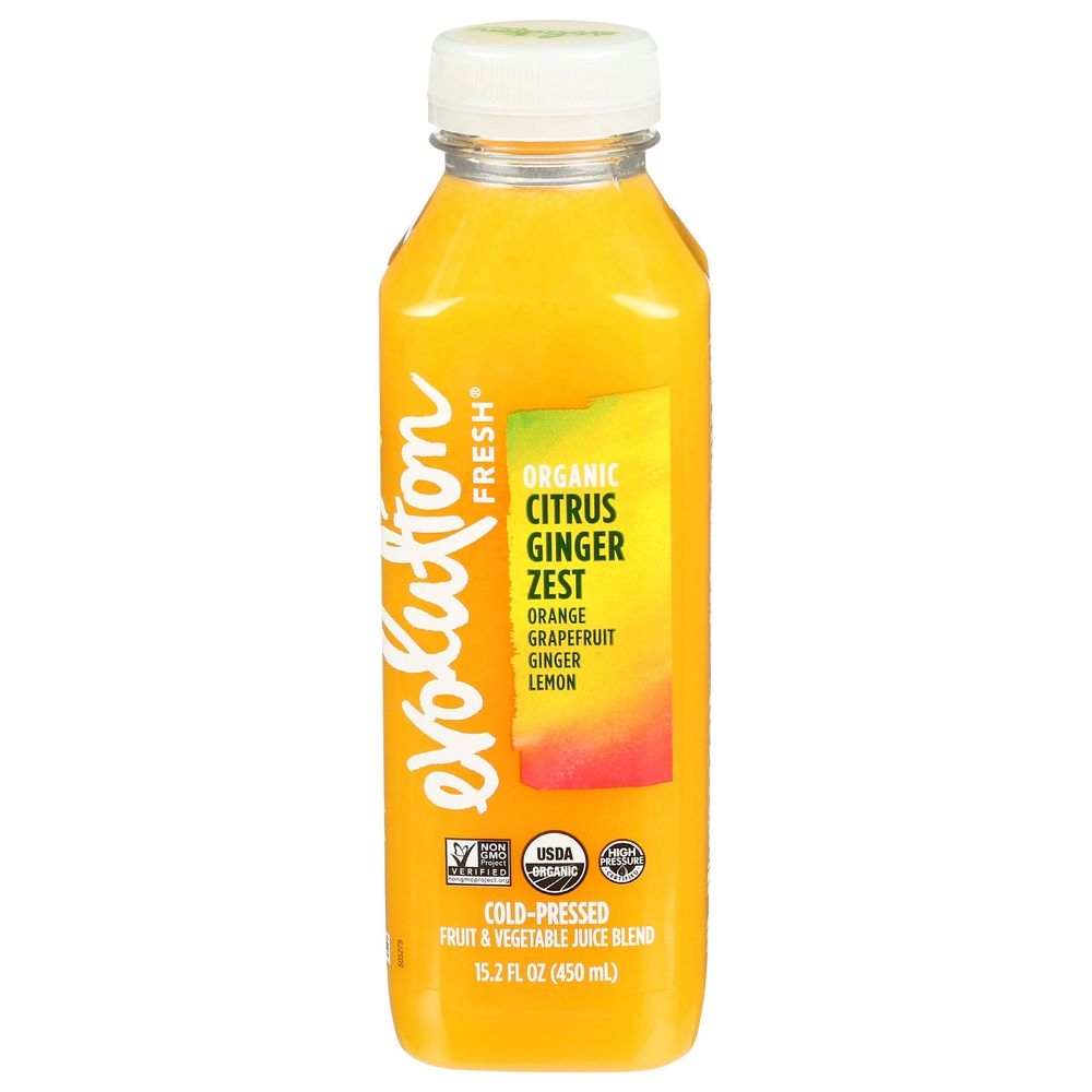 Evolution Fresh Organic Citrus Ginger Zest Juice, 15.2 Fluid Ounce -- 6 per case