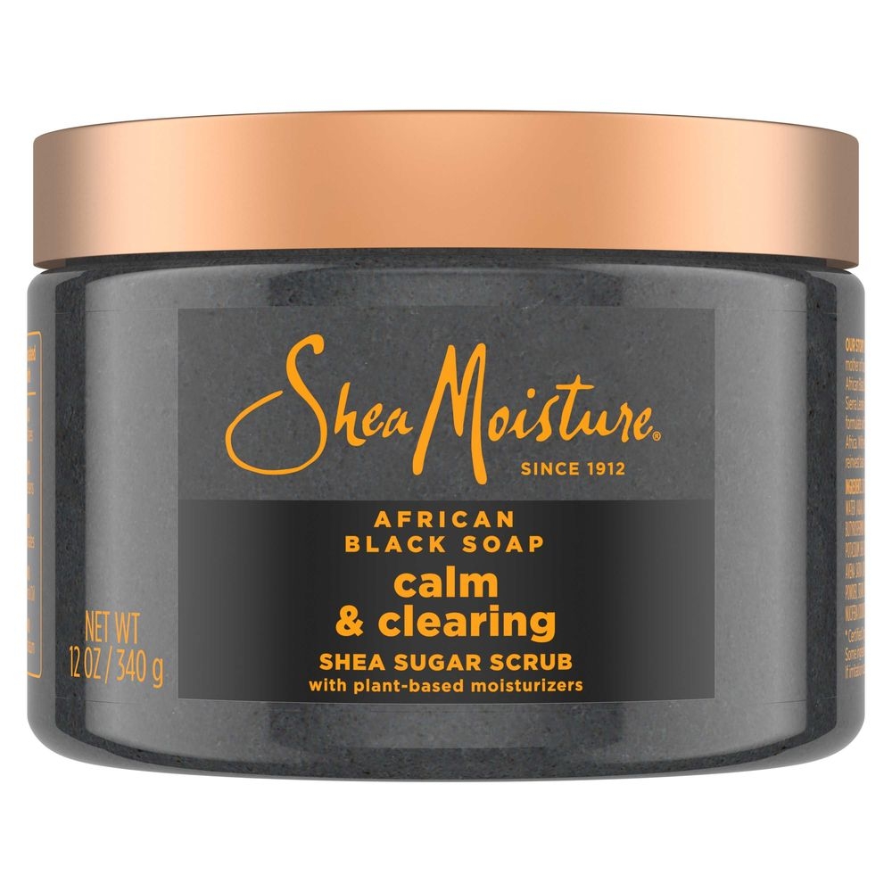 Shea Moisture African Black Soap Calm and Clearing Shea Sugar Scrub, 12 Ounce -- 12 per case