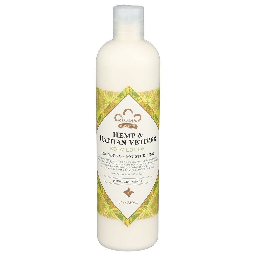 Nubian Heritage Hemp and Haitian Vetiver Body Lotion, 13 Fluid Ounce
