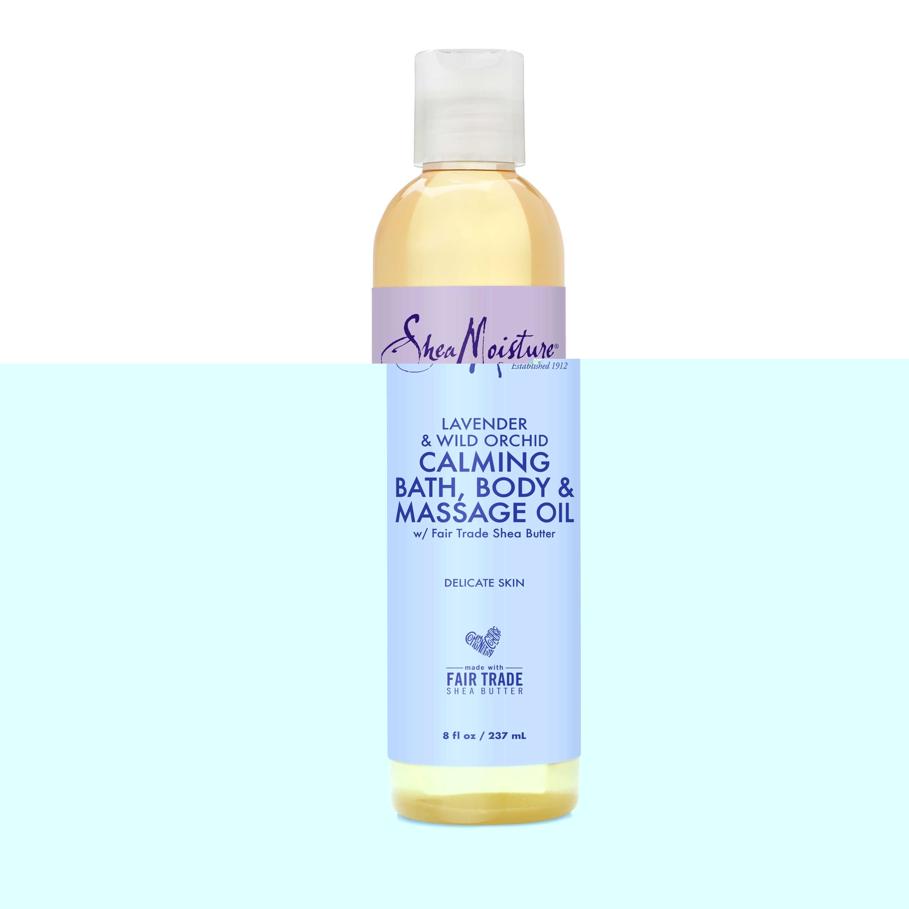 Shea Moisture Lavender Wild Orchid Bath Body and Massage Oil, 8 Fluid Ounce -- 24 per case