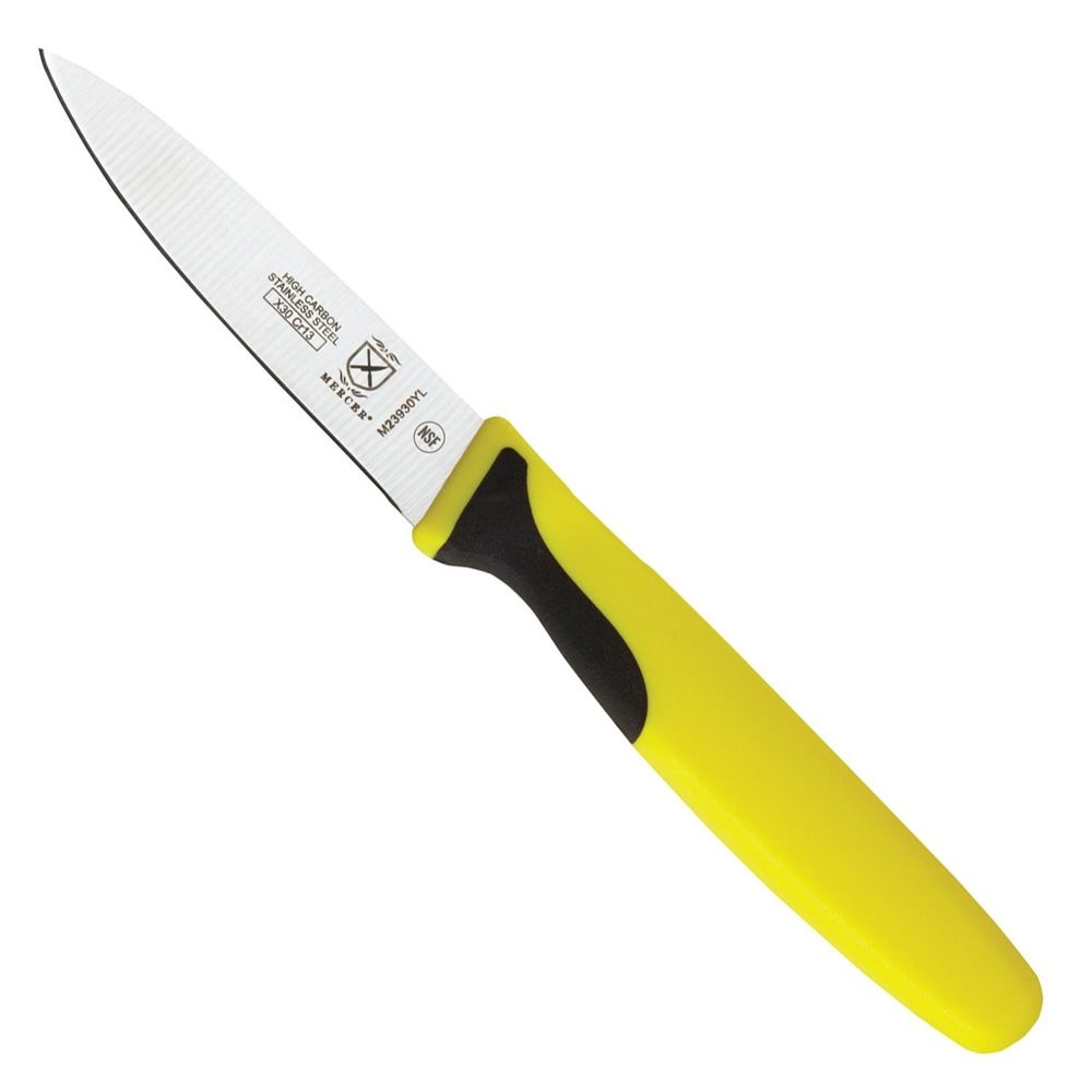 Mercer Culinary Millennia Slim Paring Knife with Yellow Handle, 3 inch