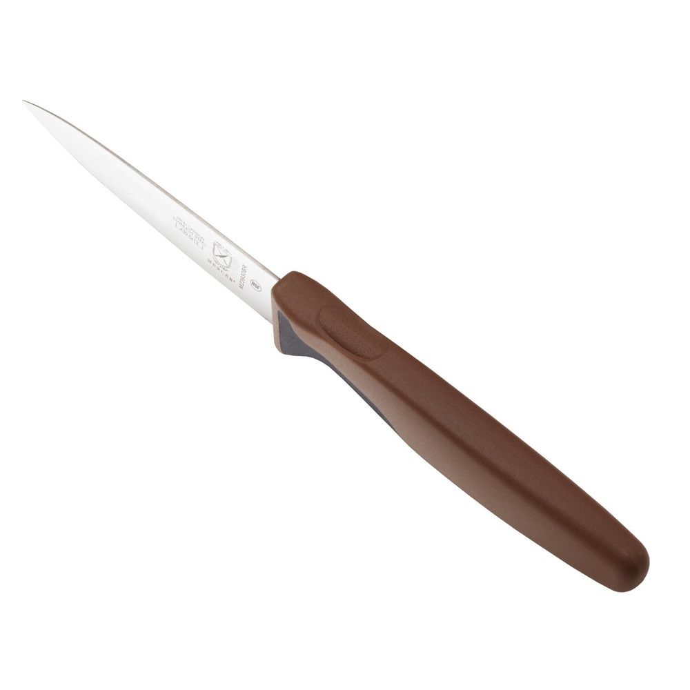 Mercer Culinary Millennia Slim Paring Knife with Brown Handle, 3 inch