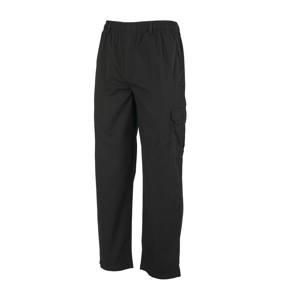 Mercer Culinary Black Large Genesis Unisex Chef Cargo Pant