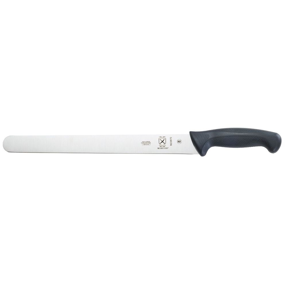 Mercer Culinary Millennia Black Plain Edge Slicer, 12 inch