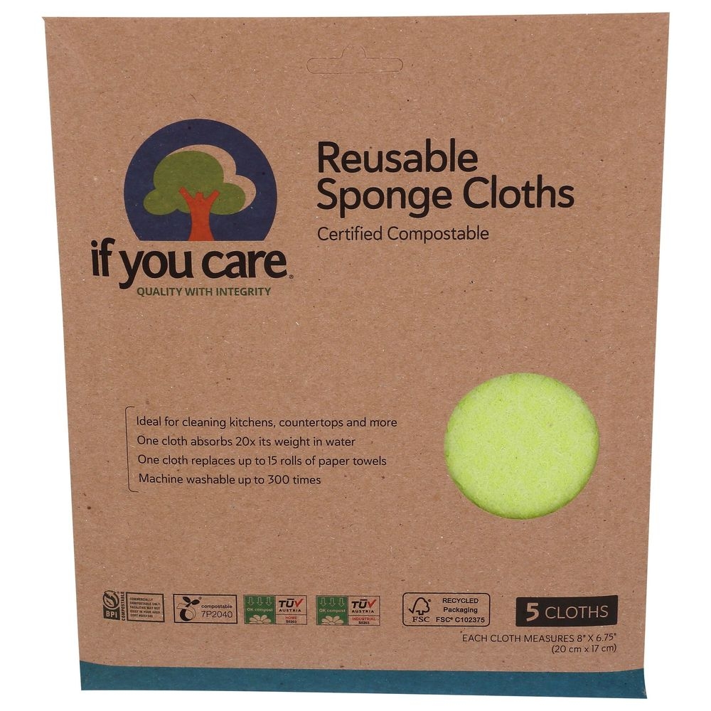 If You Care Reusable Sponge Cloths, 5 count