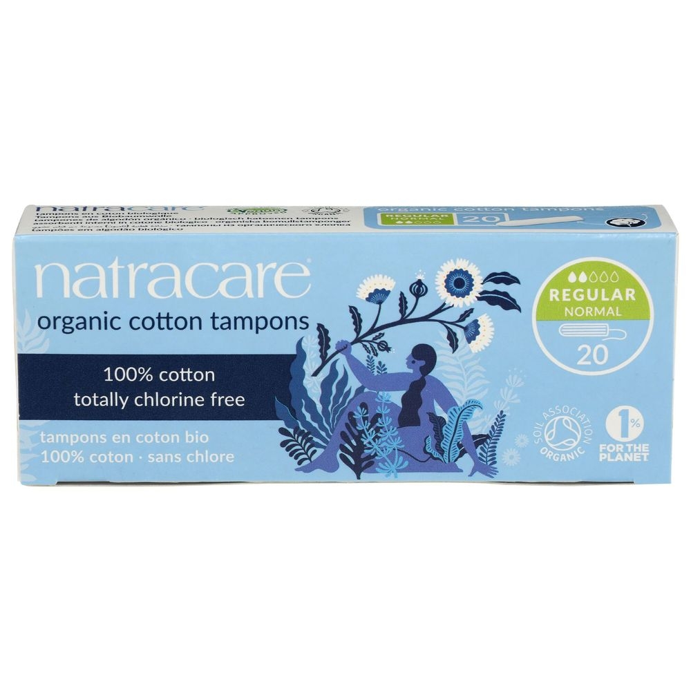 Natracare Regular Non-Applicator Organic Cotton Tampon, 20 count