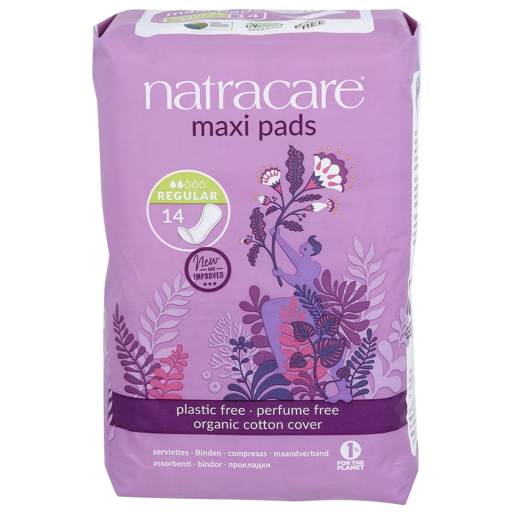 Natracare Regular Maxi Pad, 14 count