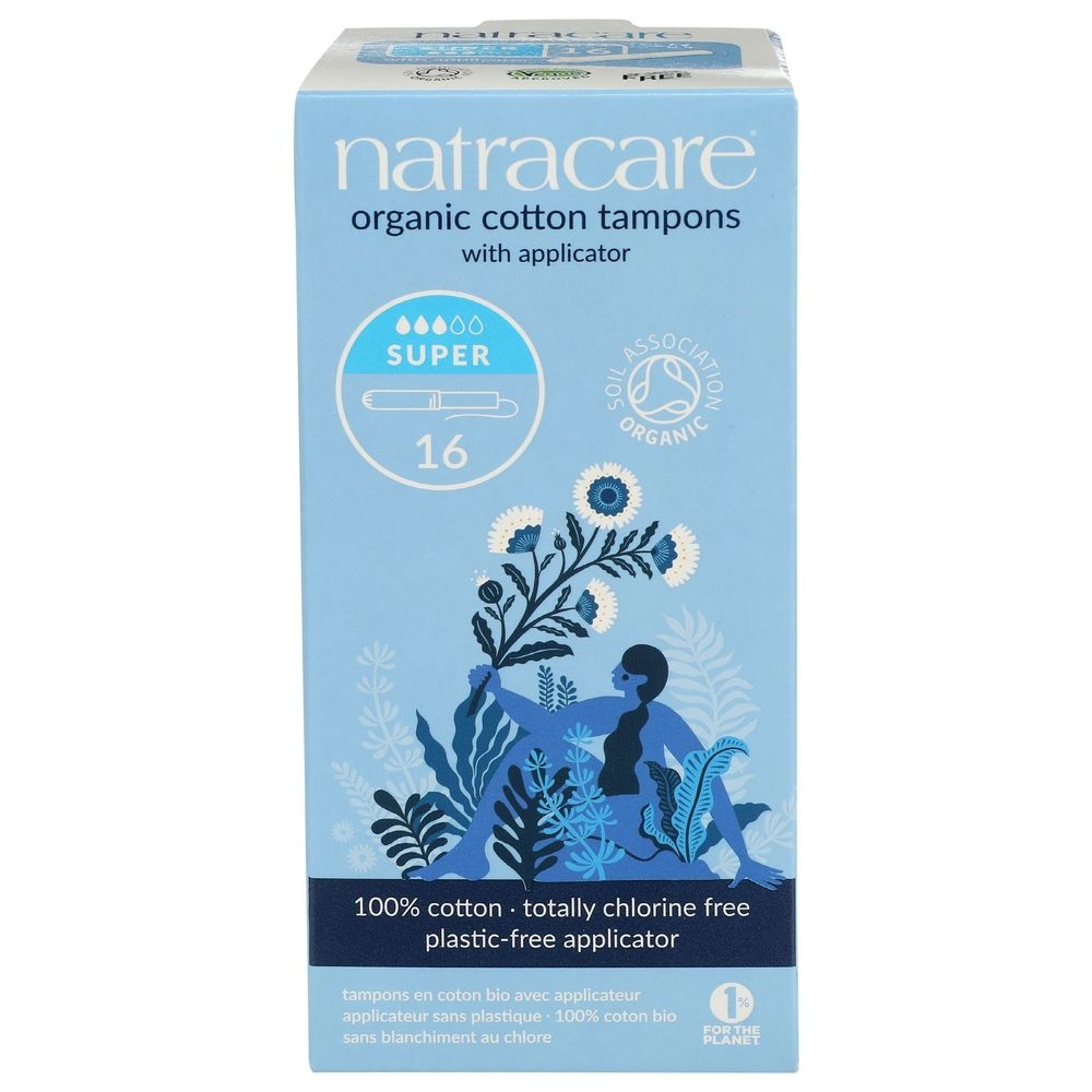Natracare Super Organic Cotton Tampon with Applicator, 16 count