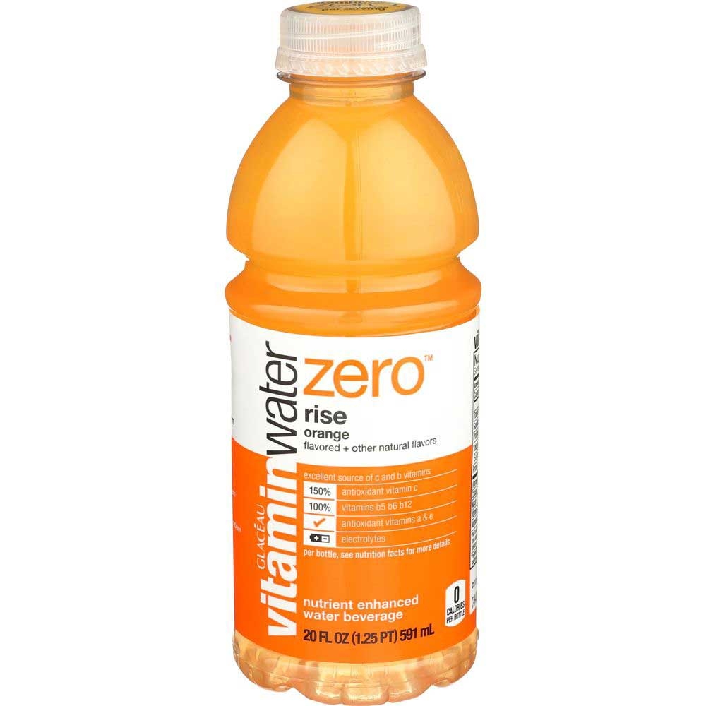Glaceau Zero Rise Orange Vitamin Water, 20 Fluid Ounce -- 12 per case