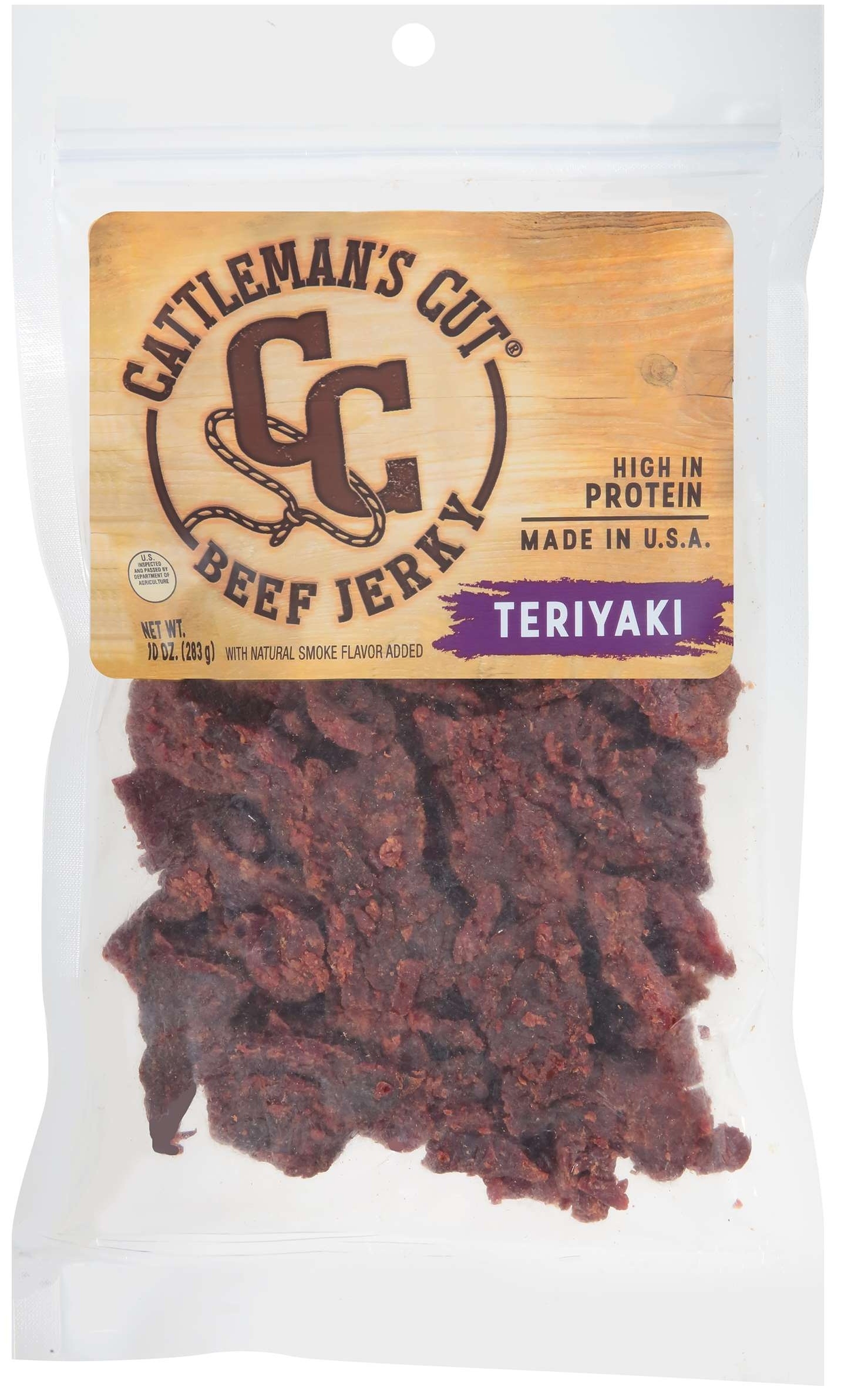 Cattlemens Teriyaki Beef Jerky, 10 Ounce -- 6 per case