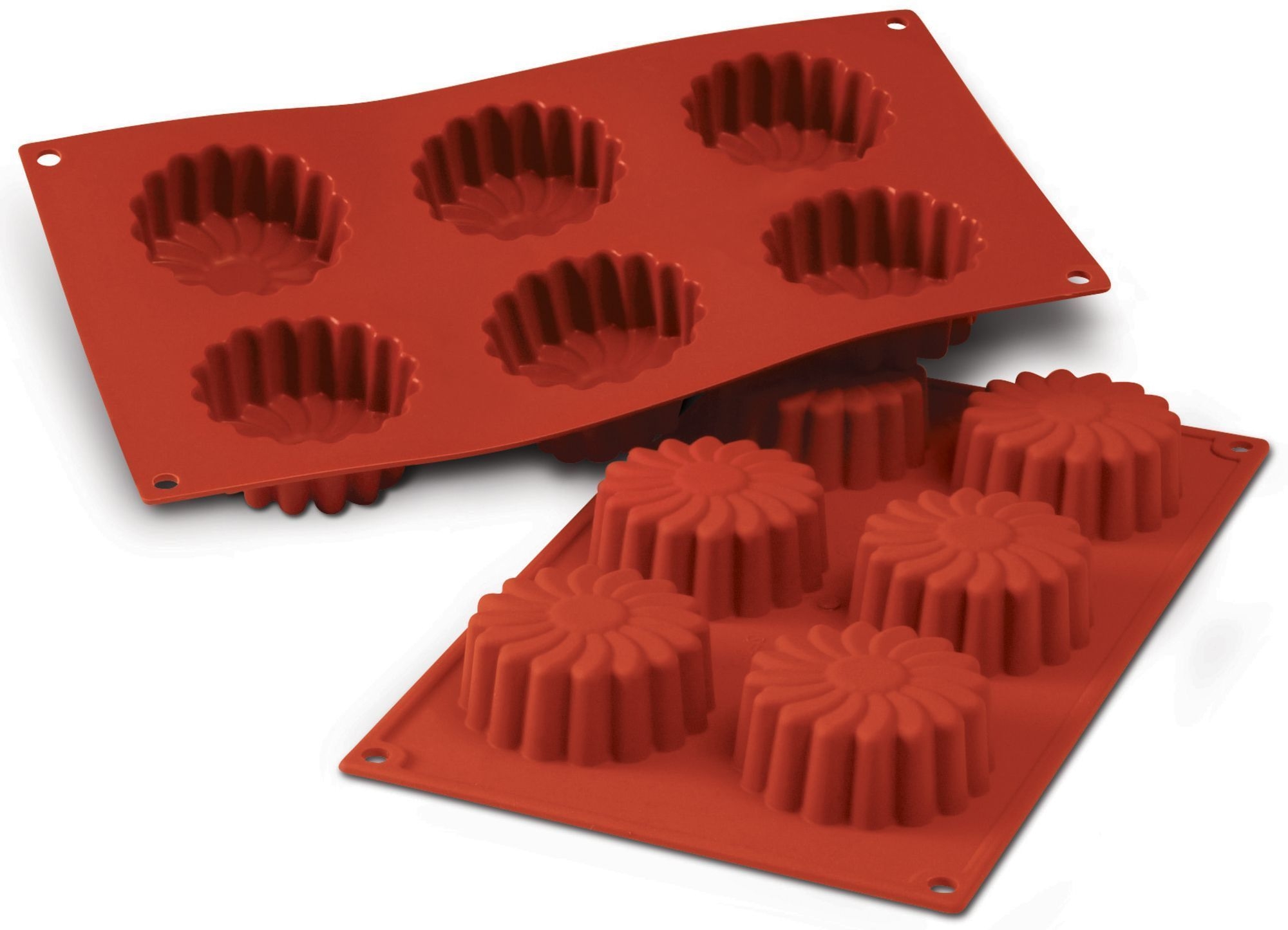 Silikomart SiliconFlex Alimentary Silicone 6 Cavities Marguerite Mold, 2.75 x 1.10 inch Height Cavity
