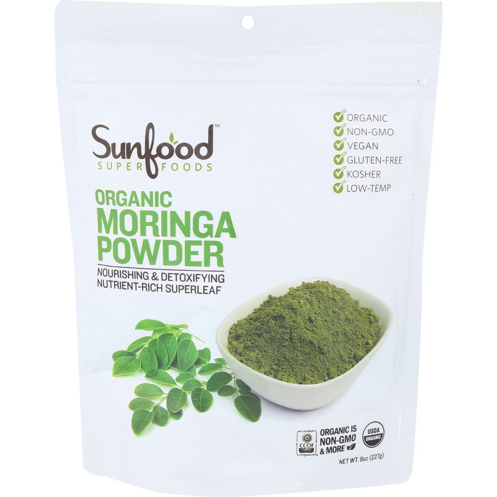 Sunfood Organic Moringa Leaf Powder, 8 Ounce