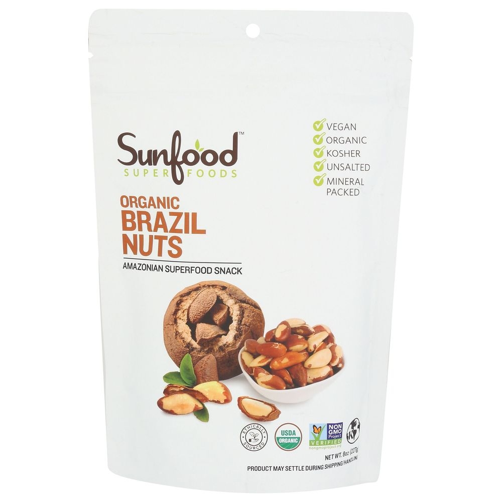 Sunfood Superfoods Organic Brazil Nuts, 8 Ounce