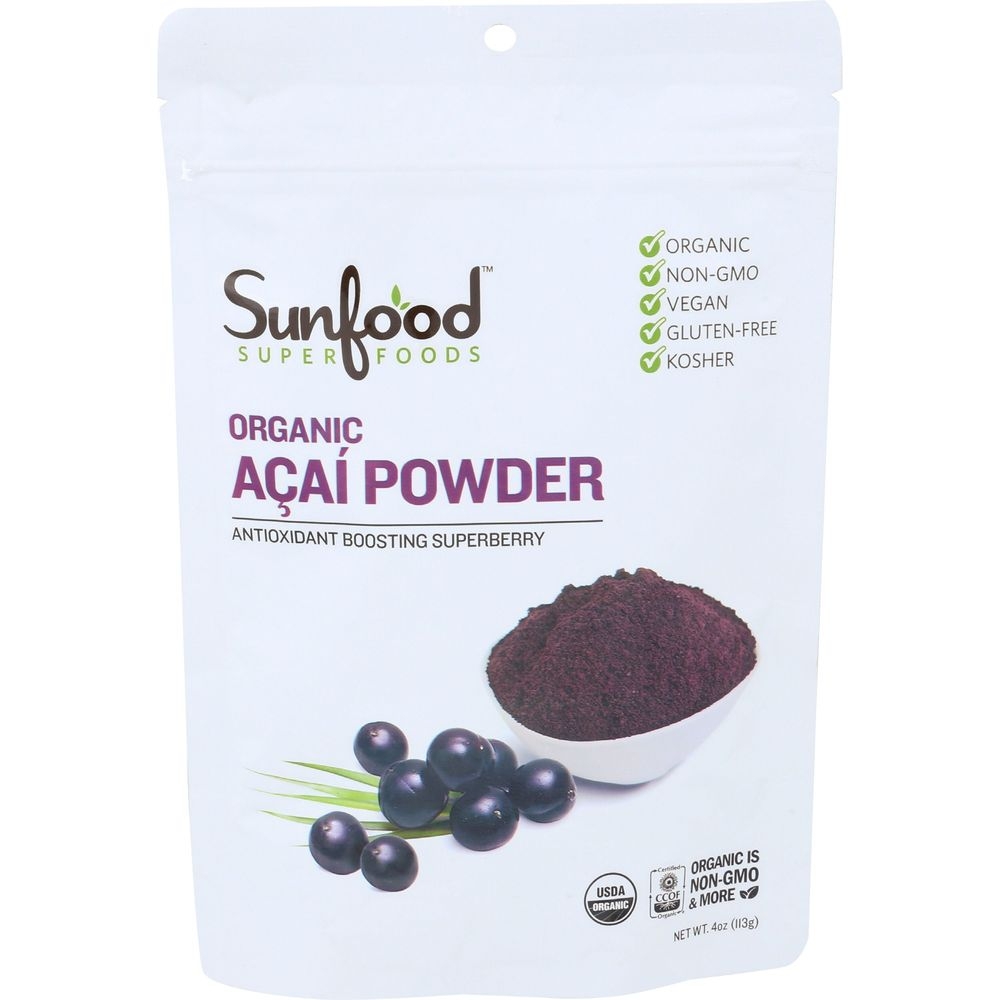 Sunfood Organic Acai Powder, 4 Ounce