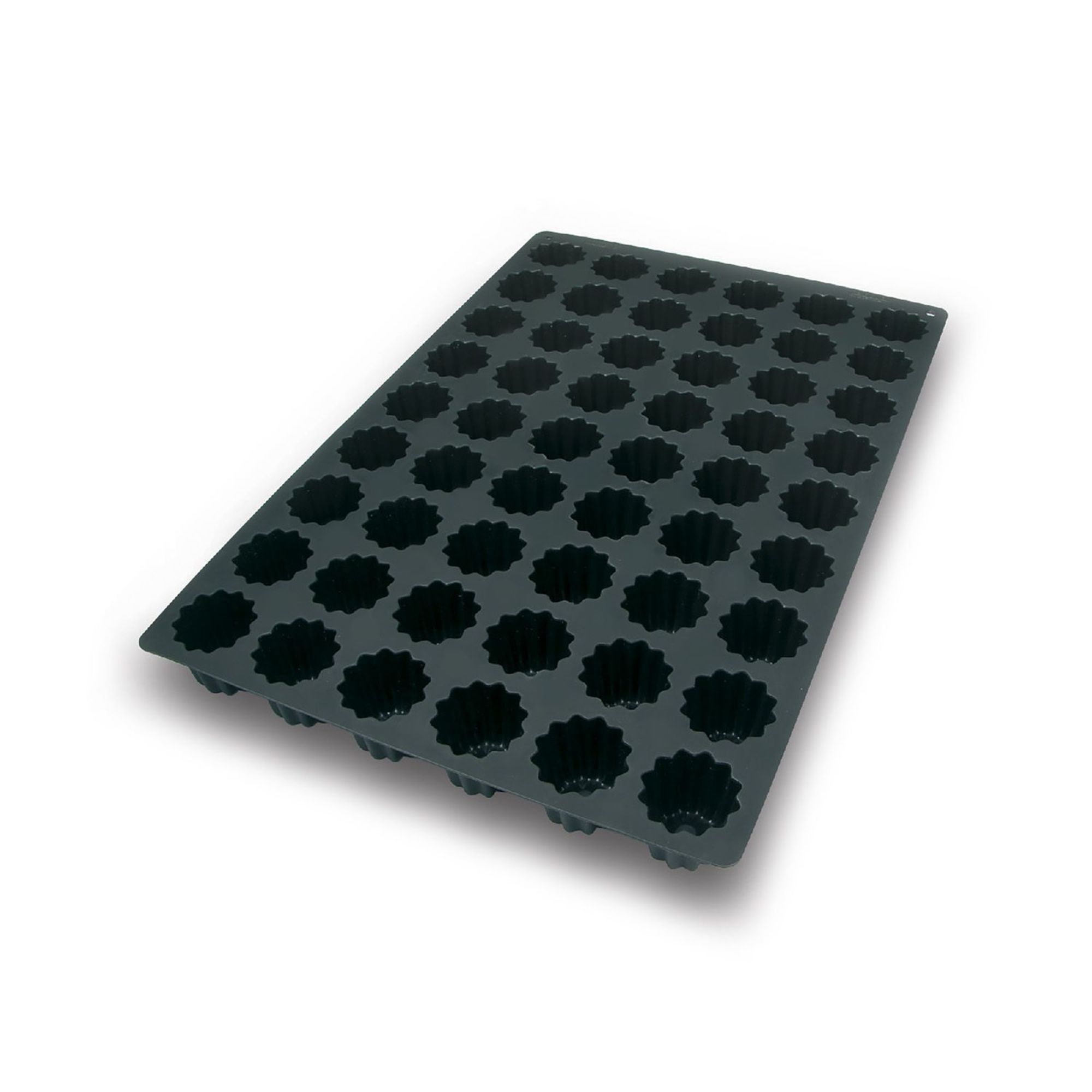 Silikomart Black Silicone 54 Cavities Caneles Bordelais Mold, 24 x 16 x 1.5 inch
