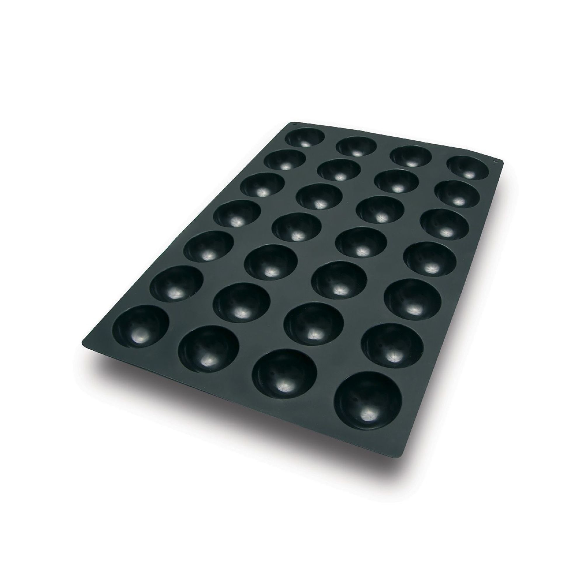 Silikomart Black Silicone 28 Cavities Half-Sphere Mold, 24 x 16 x 1.5 inch